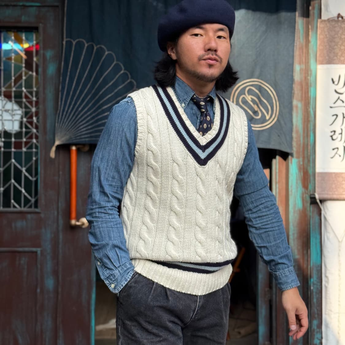 폴로 랄프로렌 크리켓 울 베스트 M 상품이미지7