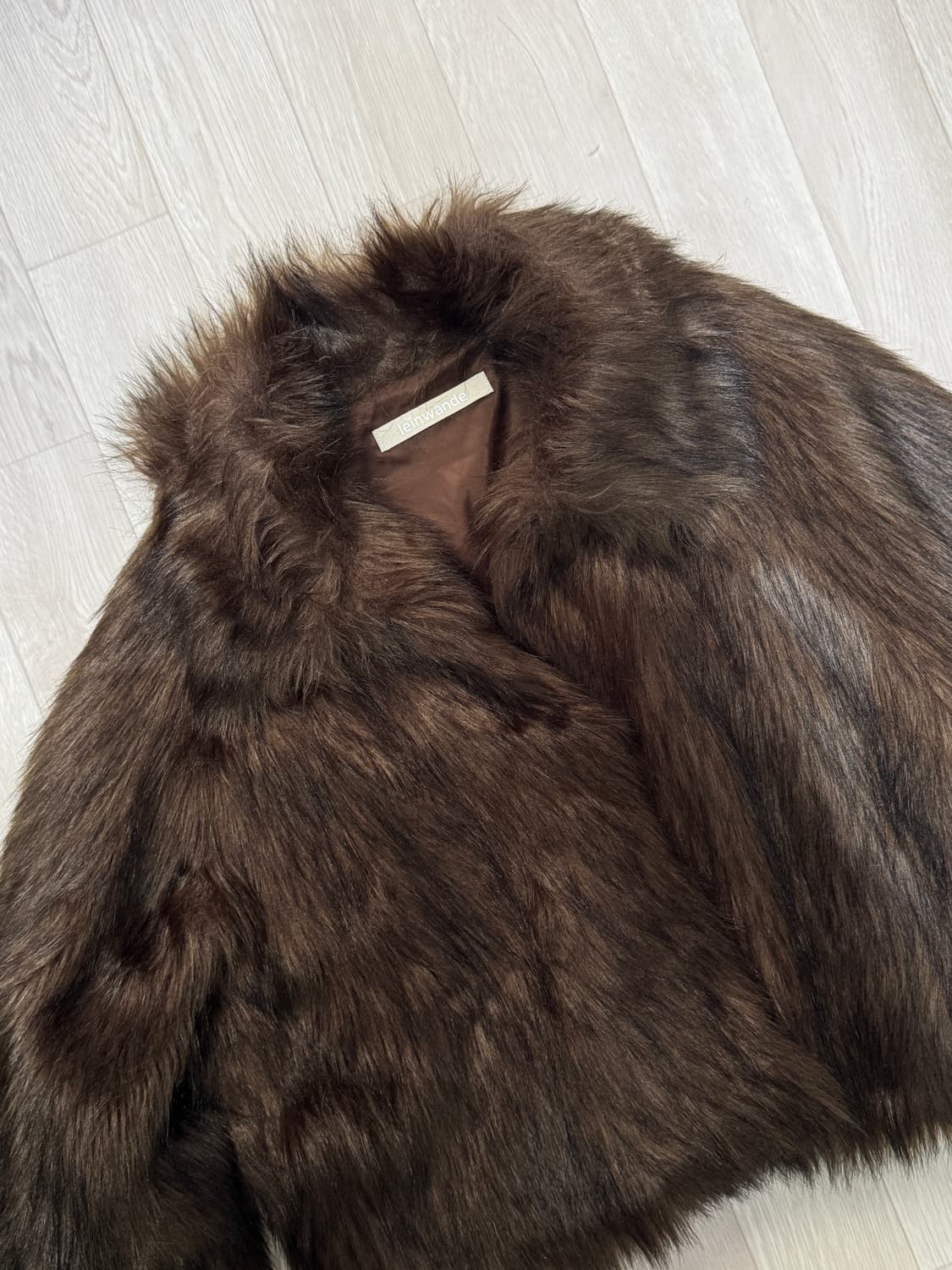 라인반드 lewinwande 브라운 퍼 자켓 오눅착용 / os사이즈 상품이미지5