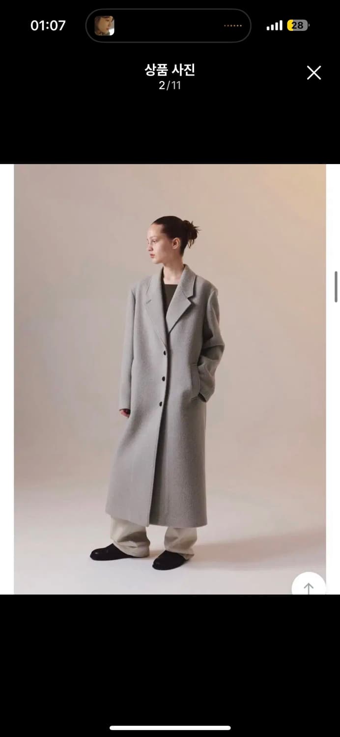 인사일런스우먼 클래식 맥시 코트 베이지 상품이미지3