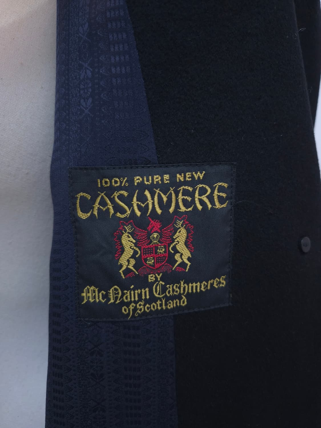 100% 스코틀랜드산 캐시미어 블랙 롱코트 상품이미지10