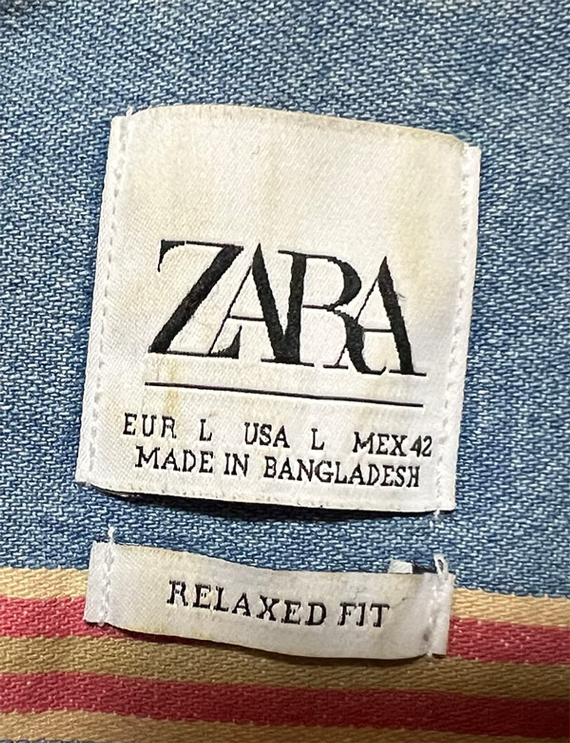 ZARA 자라 남자 데님셔츠 포켓 춘추 XL 105  상품이미지3