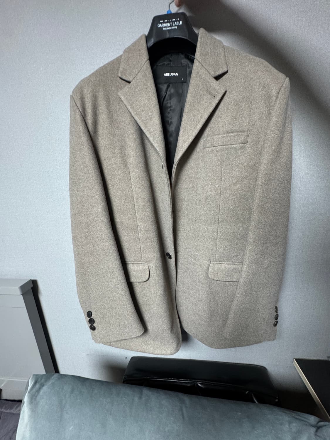 소프트 울 오버핏 블레이저 코트(코코아색 _XL) 상품이미지6