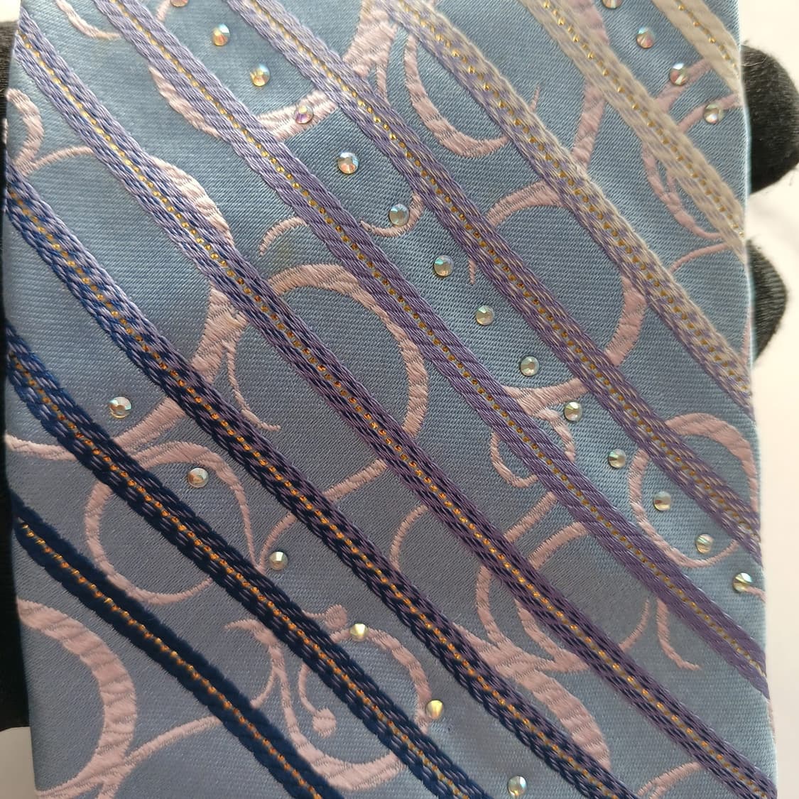 메트로시티 실크 블루 패턴 넥타이 8.6cm A등급 A18563
 상품이미지6