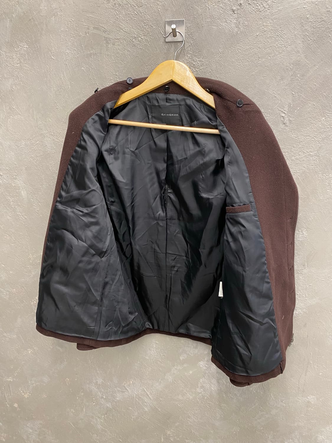 [M] Kai-aakmann 카이아크만 브라운 캐시미어 블렌디드 자켓 상품이미지5