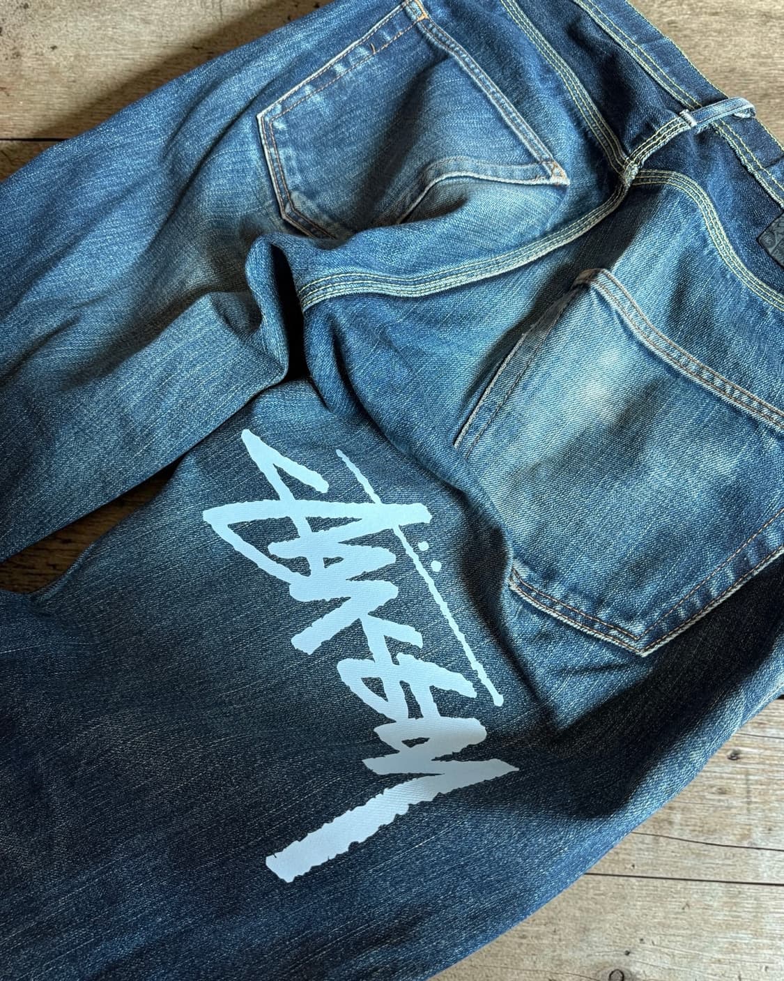 [올드 스투시] 00's 러프 앤 러기드 빅 로고 데님 팬츠 상품이미지7