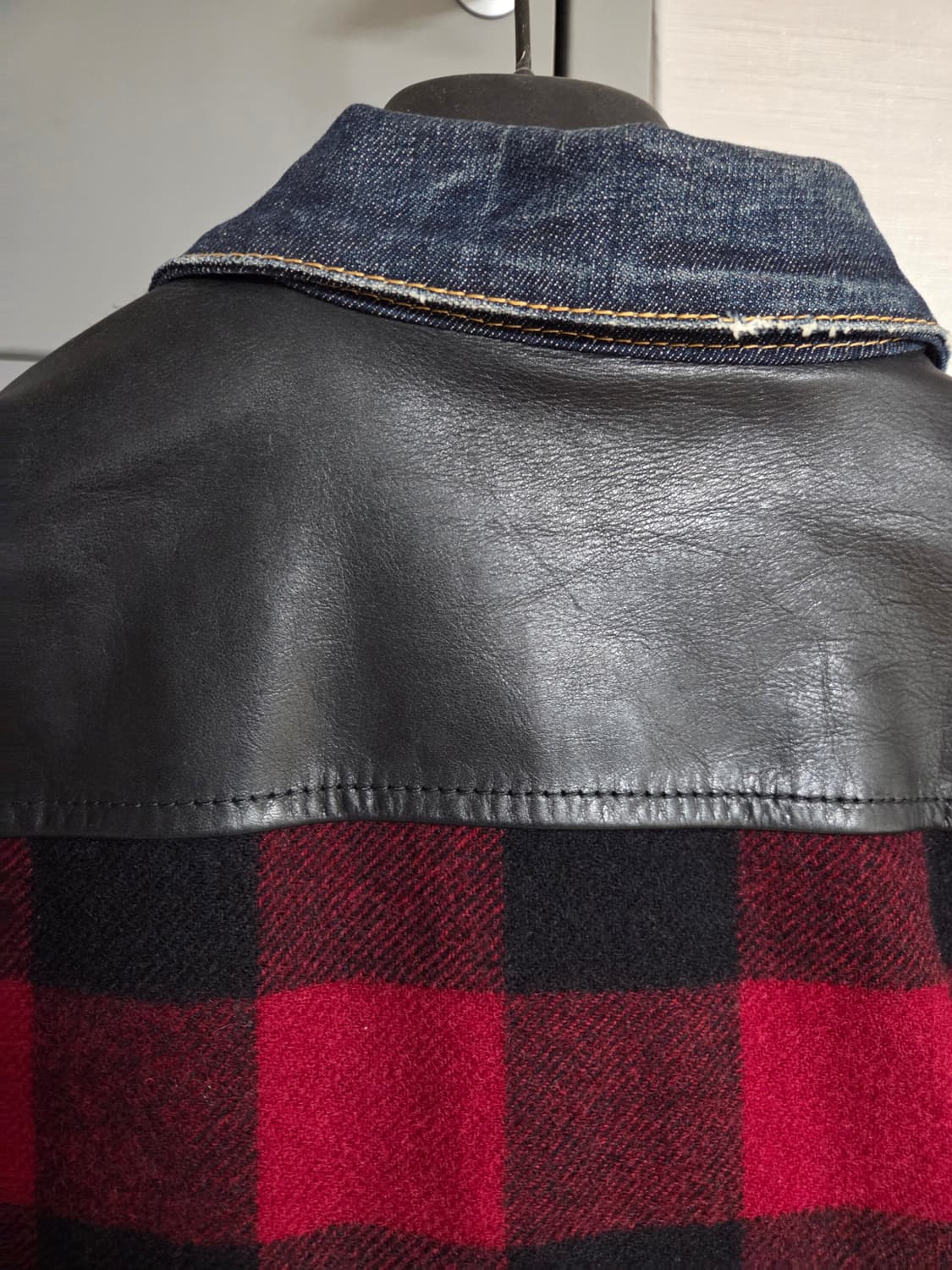 디스퀘어드2 데님 울체크 믹스 자켓 상품이미지5