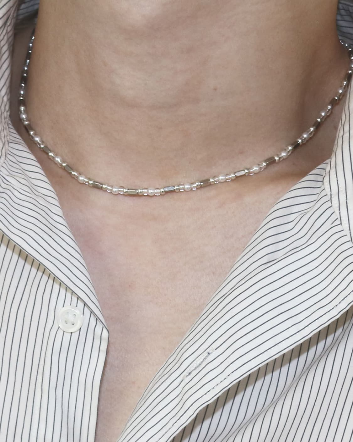 멀티 비즈 목걸이 ( white ) 상품이미지5