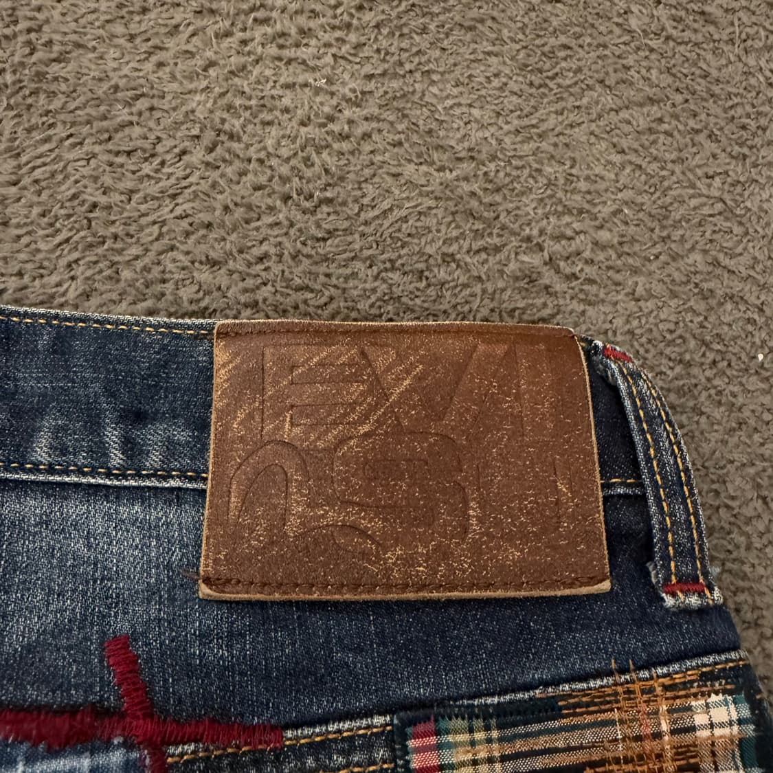 [정품/30] 에비수 패치워크 빅로고 자수 데님팬츠 상품이미지7