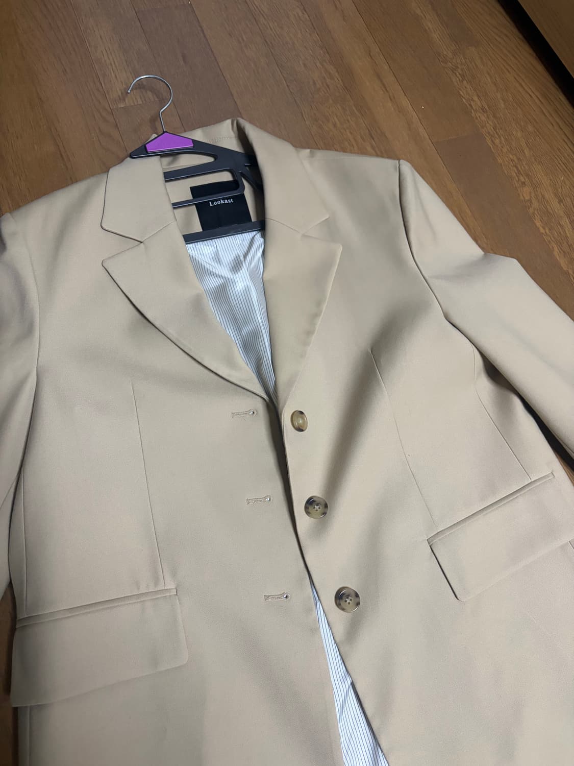 룩캐스트 알마 싱글 자켓 베이지 여성 상품이미지5