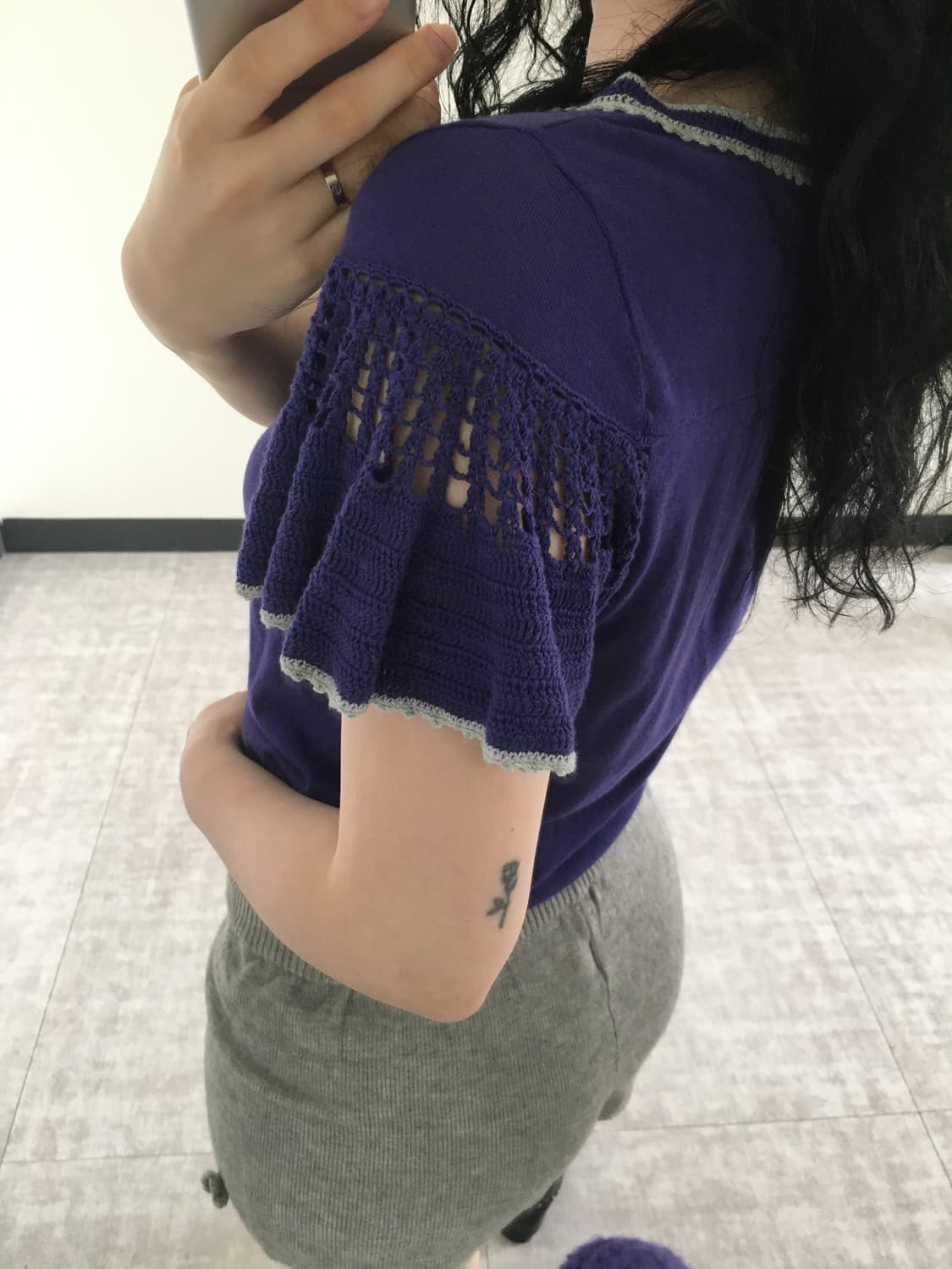 crochet sleeve knit 상품이미지3