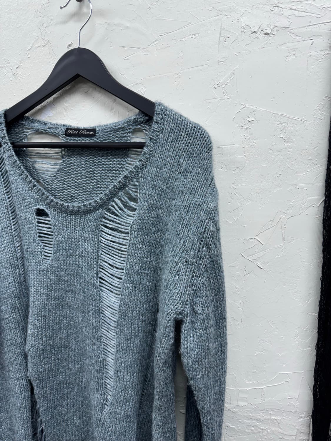 Roen 00s blue distressed grunge knit 상품이미지5