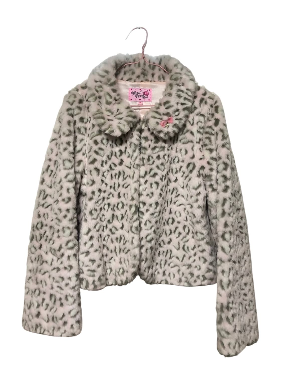 메조피아노 호피 핑크 퍼자켓 레오파드 갸루 양산형 히메 딸기우유 상품이미지1