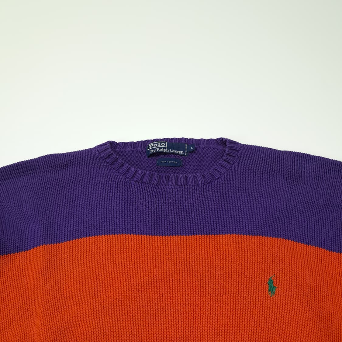 CL024 L폴로 랄프로렌 90s 레인보우 블록 멀티 스트라이프 라운드 상품이미지2