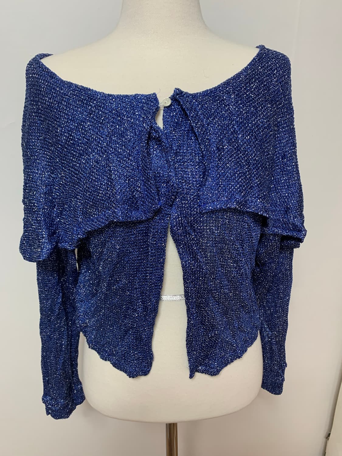 블루 글리터 숄 가디건 상품이미지2