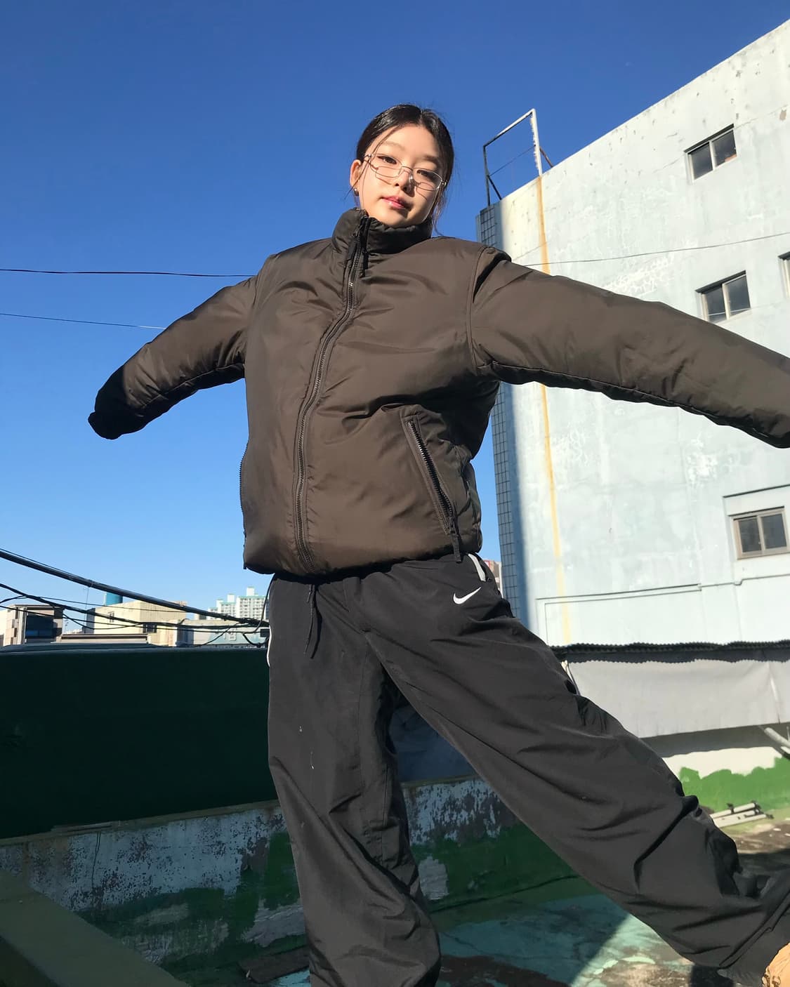 베이지 & 브라운 리버시블 패딩  상품이미지3