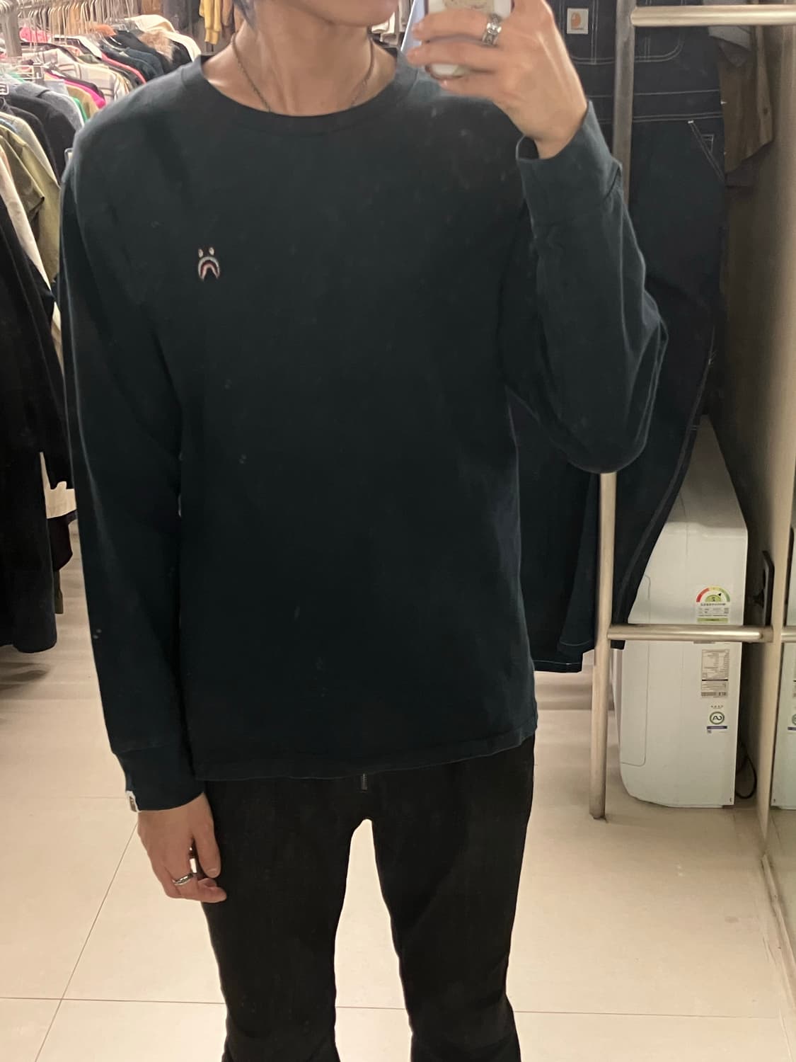 베이프 블랙 스웨트셔츠 M 상품이미지6