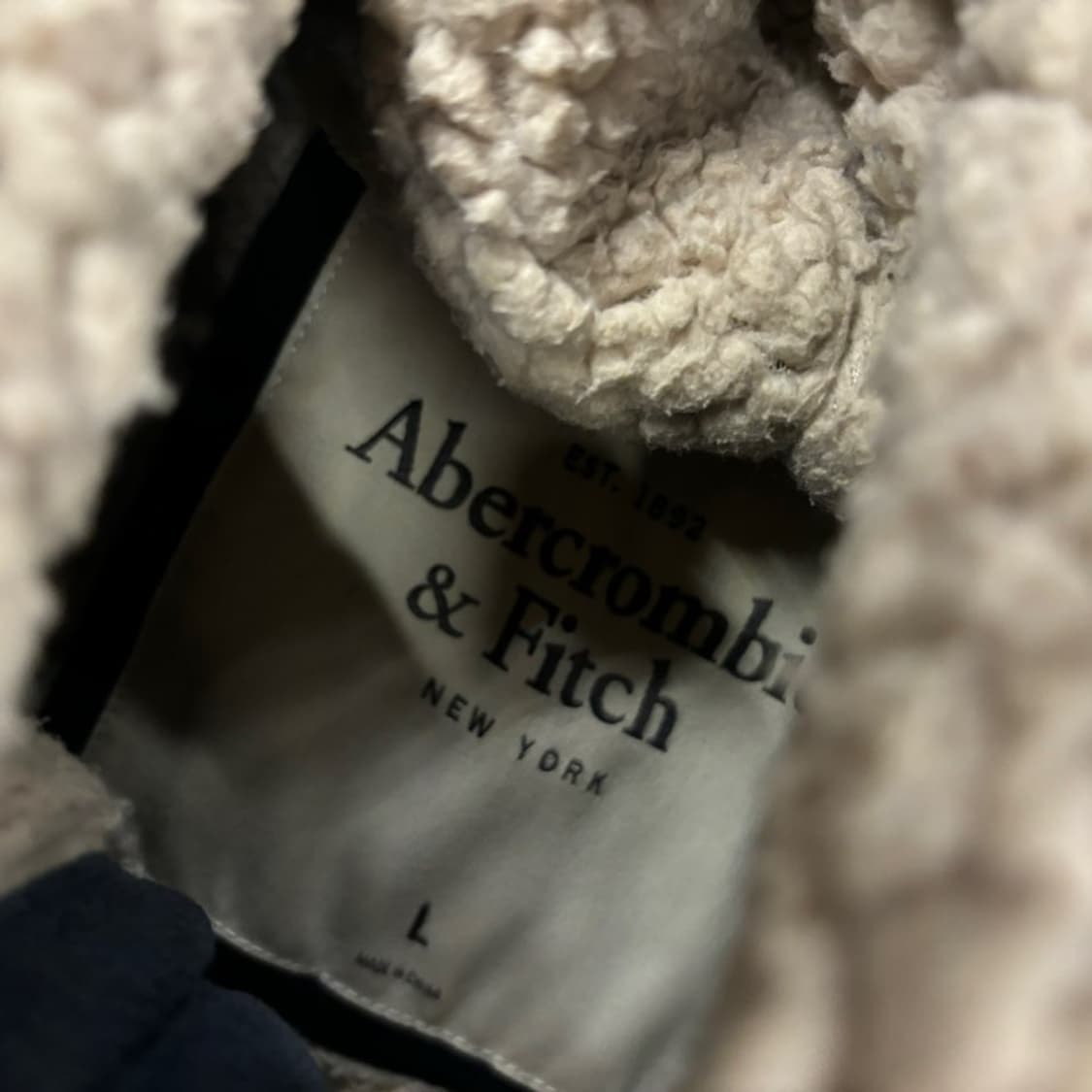 아베크롬비 네이비 양털 후드집업 상품이미지5