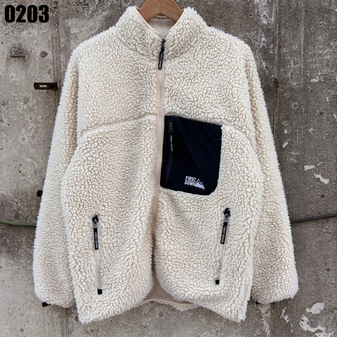 First down 퍼스트다운 플리스 후리스 집업 자켓 L 0203 상품이미지1
