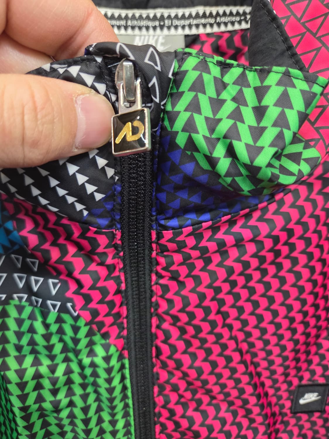 나이키 올드스쿨 빈티지 기하학 컬러블록 바람막이 자켓 M L 상품이미지6