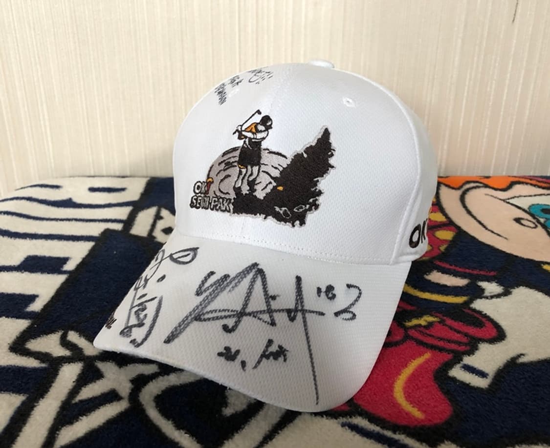 OK저축은행 박세리 INVITATIONAL 박세리,프로골퍼3인 싸인모자 상품이미지1