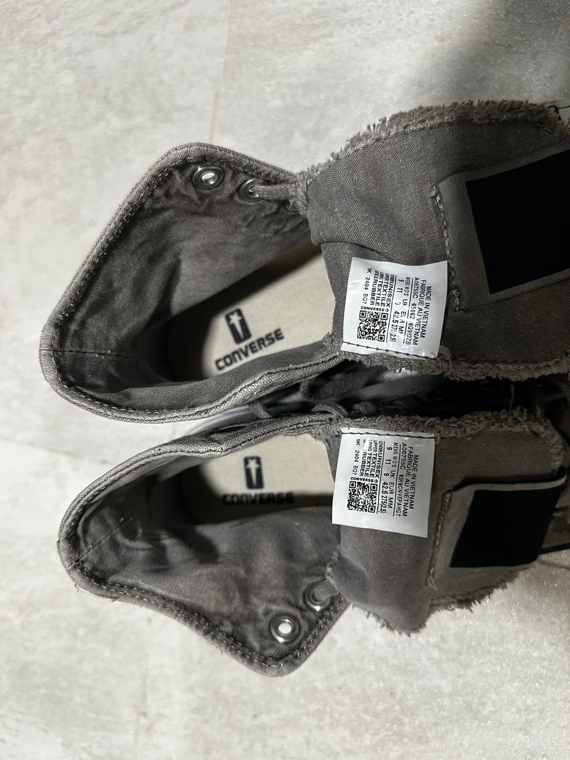 컨버스 x 다크쉐도우 더블 다크스타 오버다이 척 70 하이 콘크리트 상품이미지4