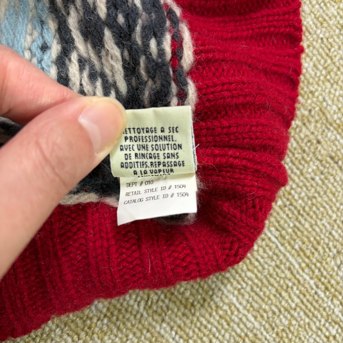 90s 에디바우어 램스울100% 노르딕 가디건(2XL) 상품이미지6