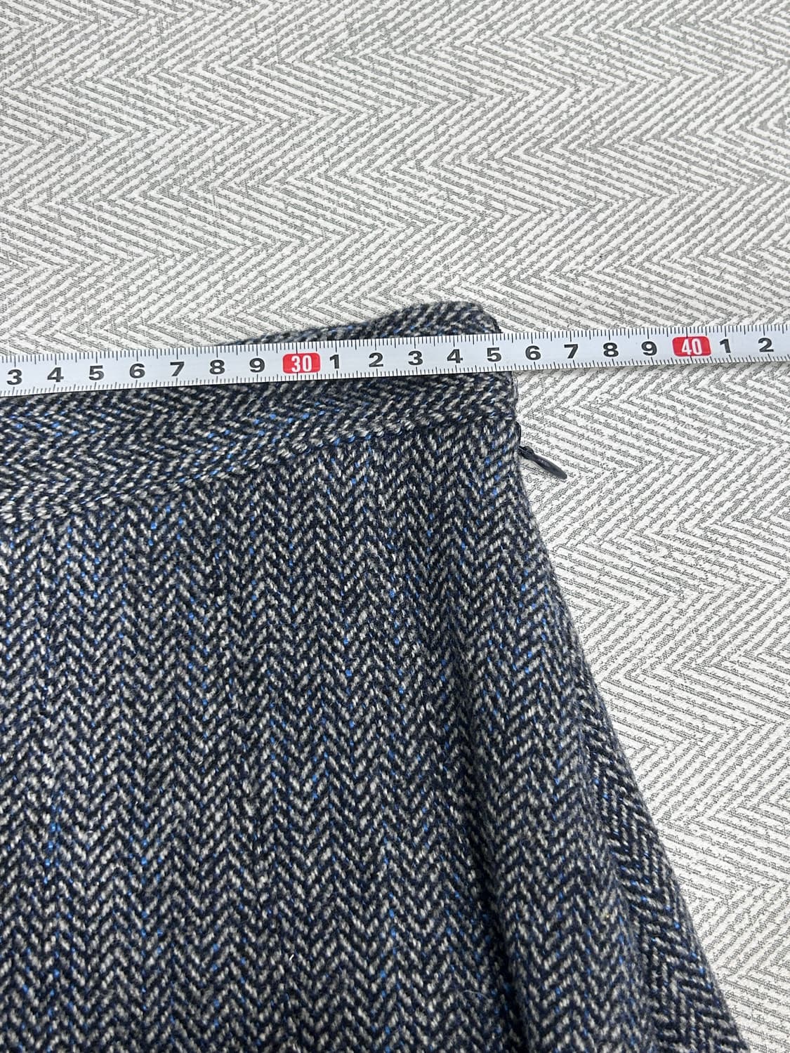 프로스트제이 헤링본 롱 플리츠 스커트 M 상품이미지9