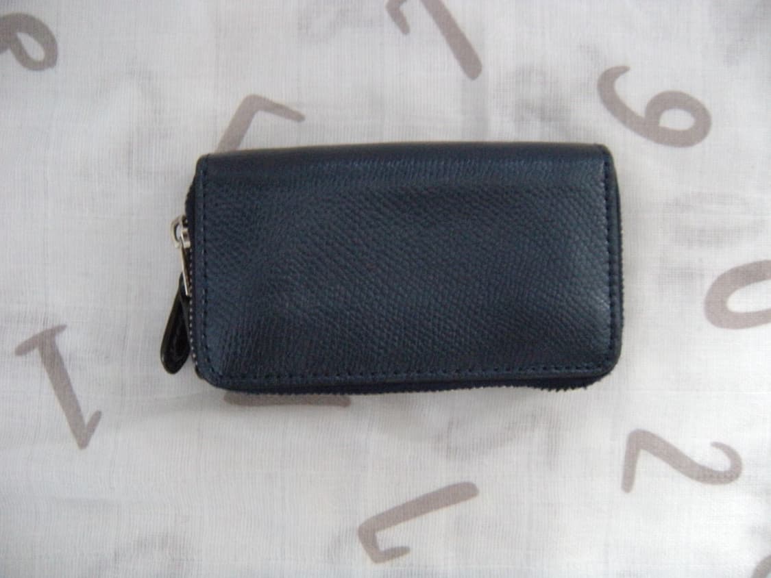 코치 더블지퍼 카드지갑 네이비 상품이미지2