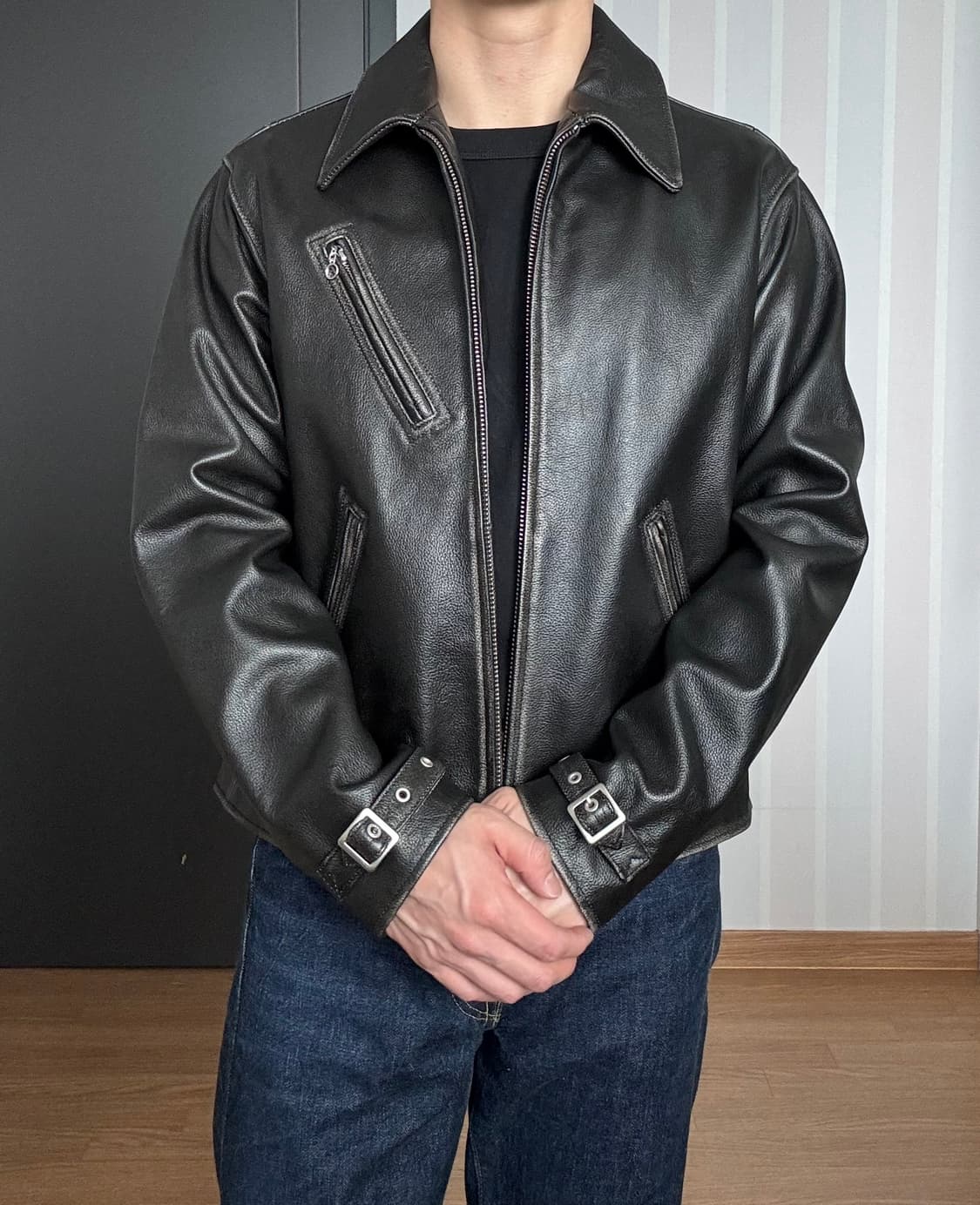 가죽자켓 새제품 유니폼브릿지 카우하이드 M 상품이미지2
