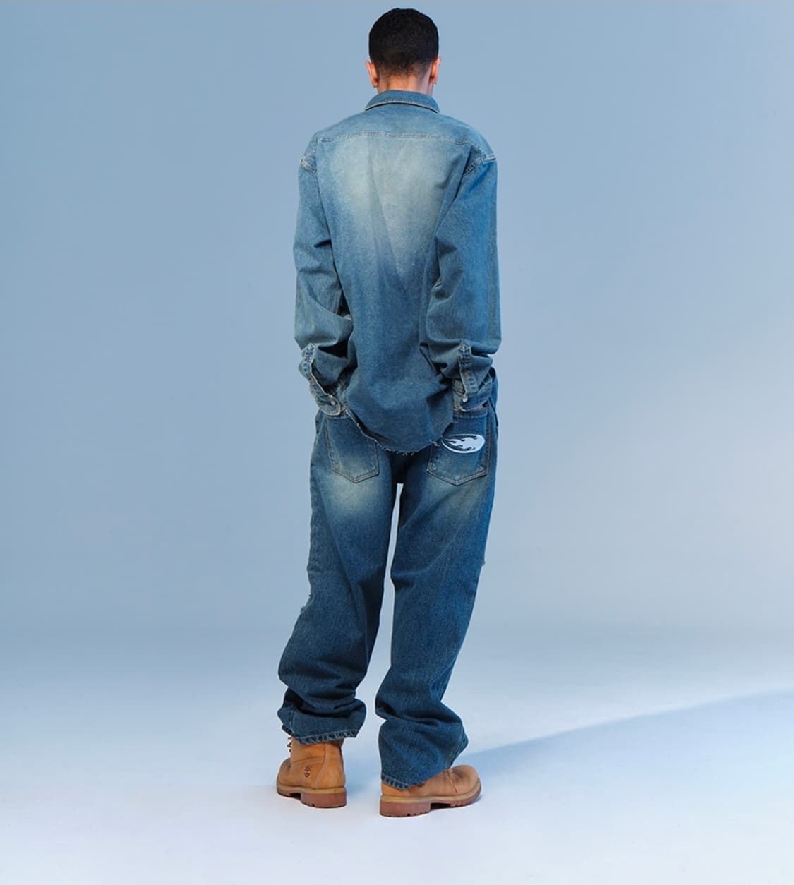 위캔더스 레이싱 데님 팬츠 상품이미지2