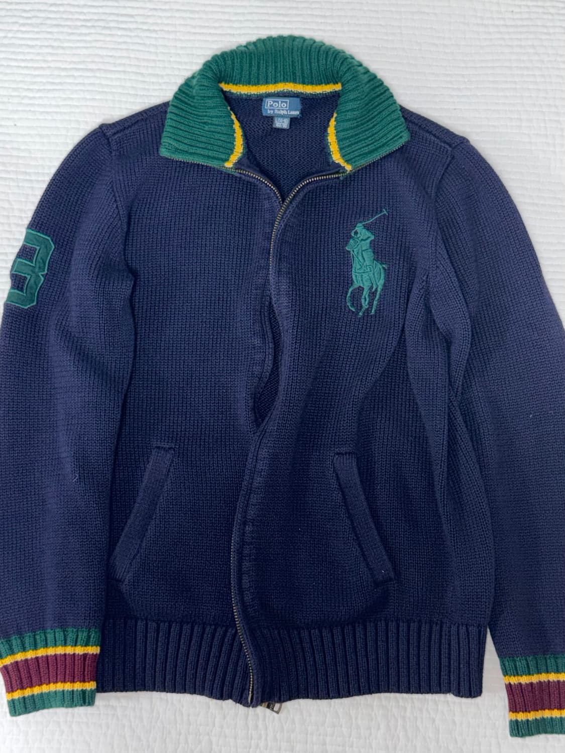 폴로 빈티지 니트 집업 상품이미지2