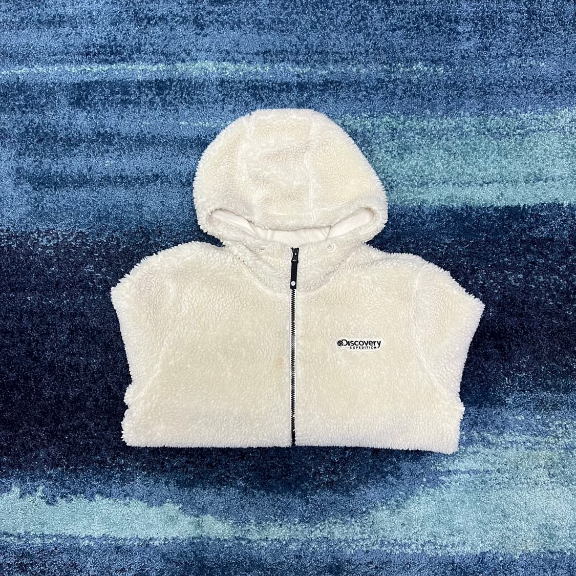디스커버리 후리스 후드집업 아이보리 상품이미지6