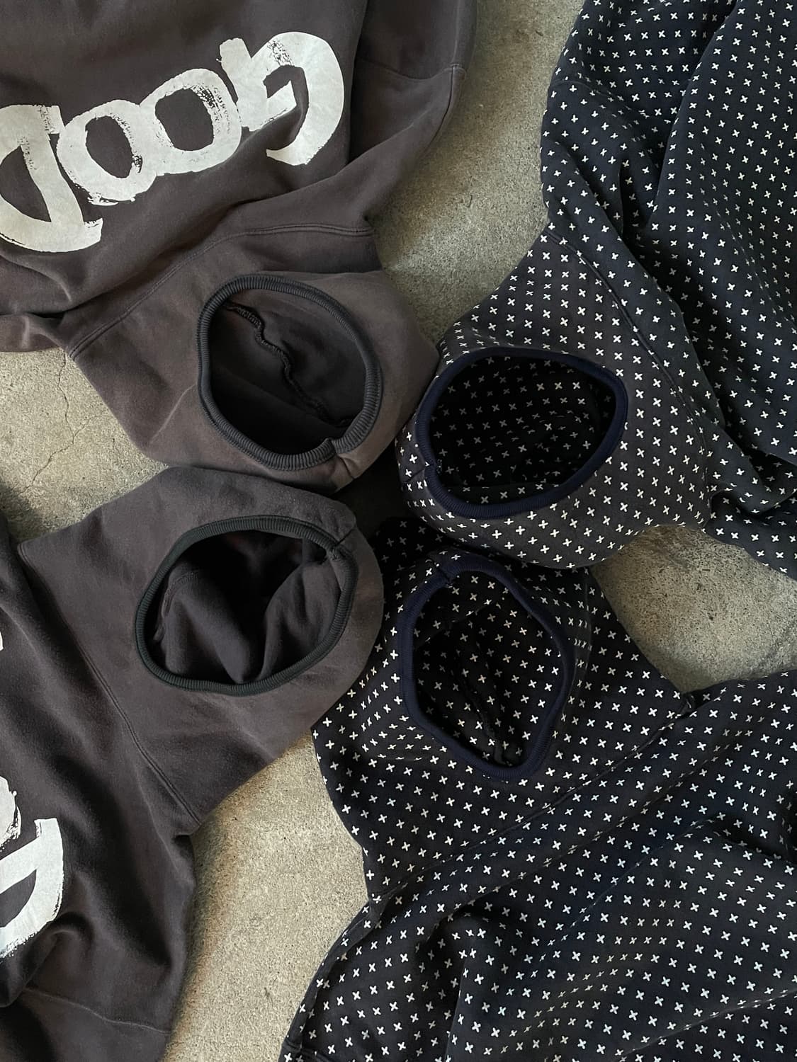 00s goodenough sashiko navy hoodie 상품이미지1