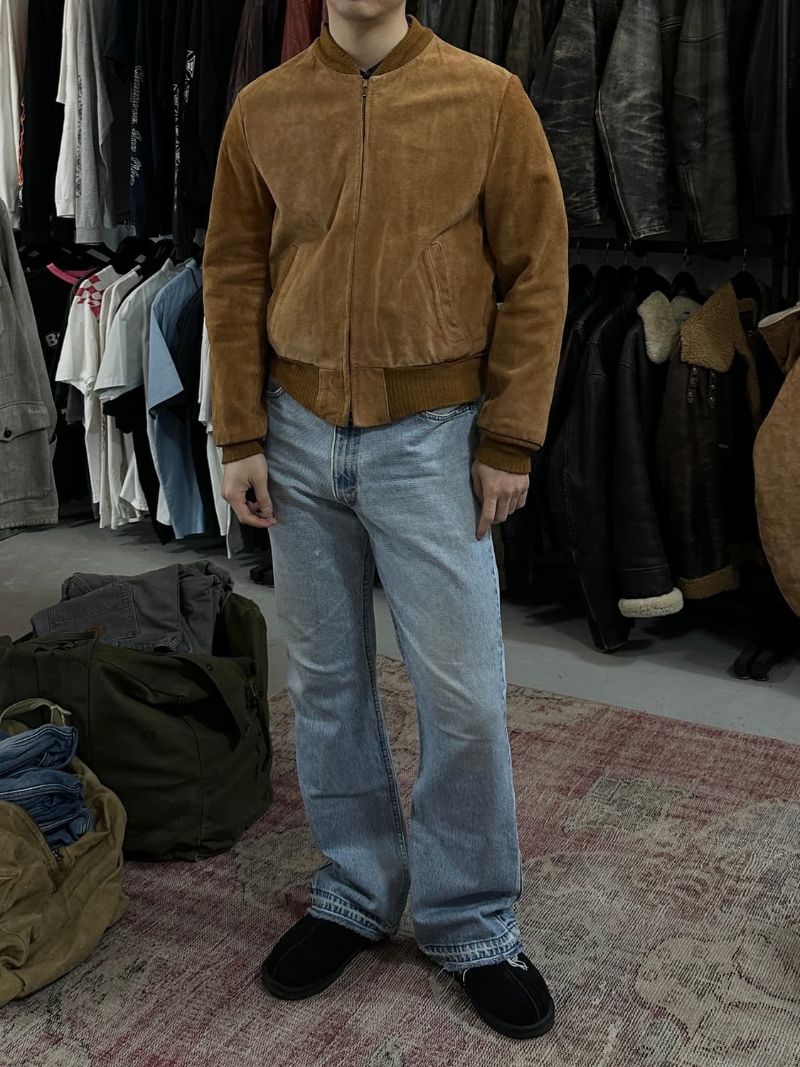 80's 빈티지 시어스 스웨이드 봄버 자켓 빈티지 레더 자켓 상품이미지2