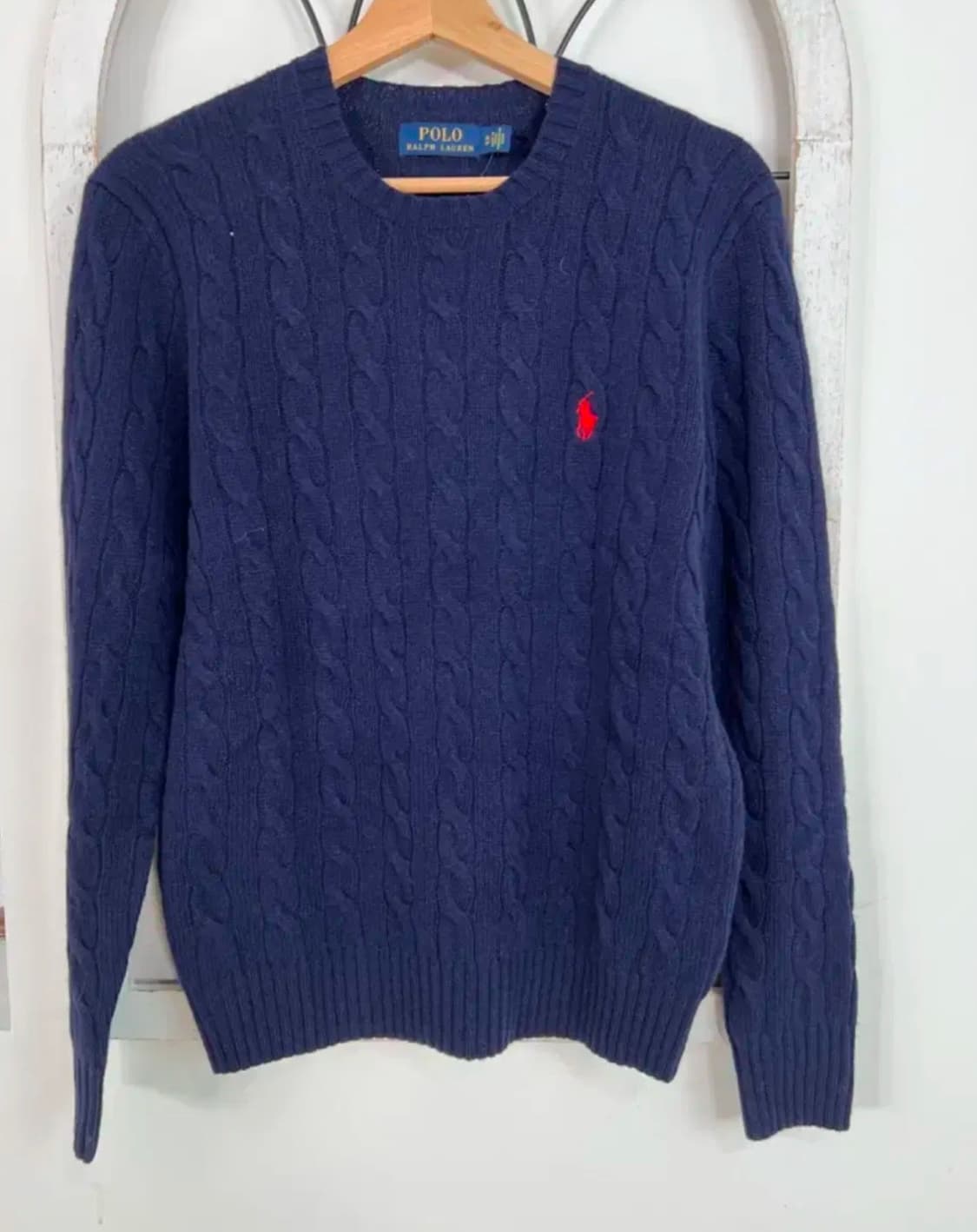 [폴로랄프로렌] 정가22만원, 폴로 남녀공용 울 캐시미어 케이블 니트 상품이미지1