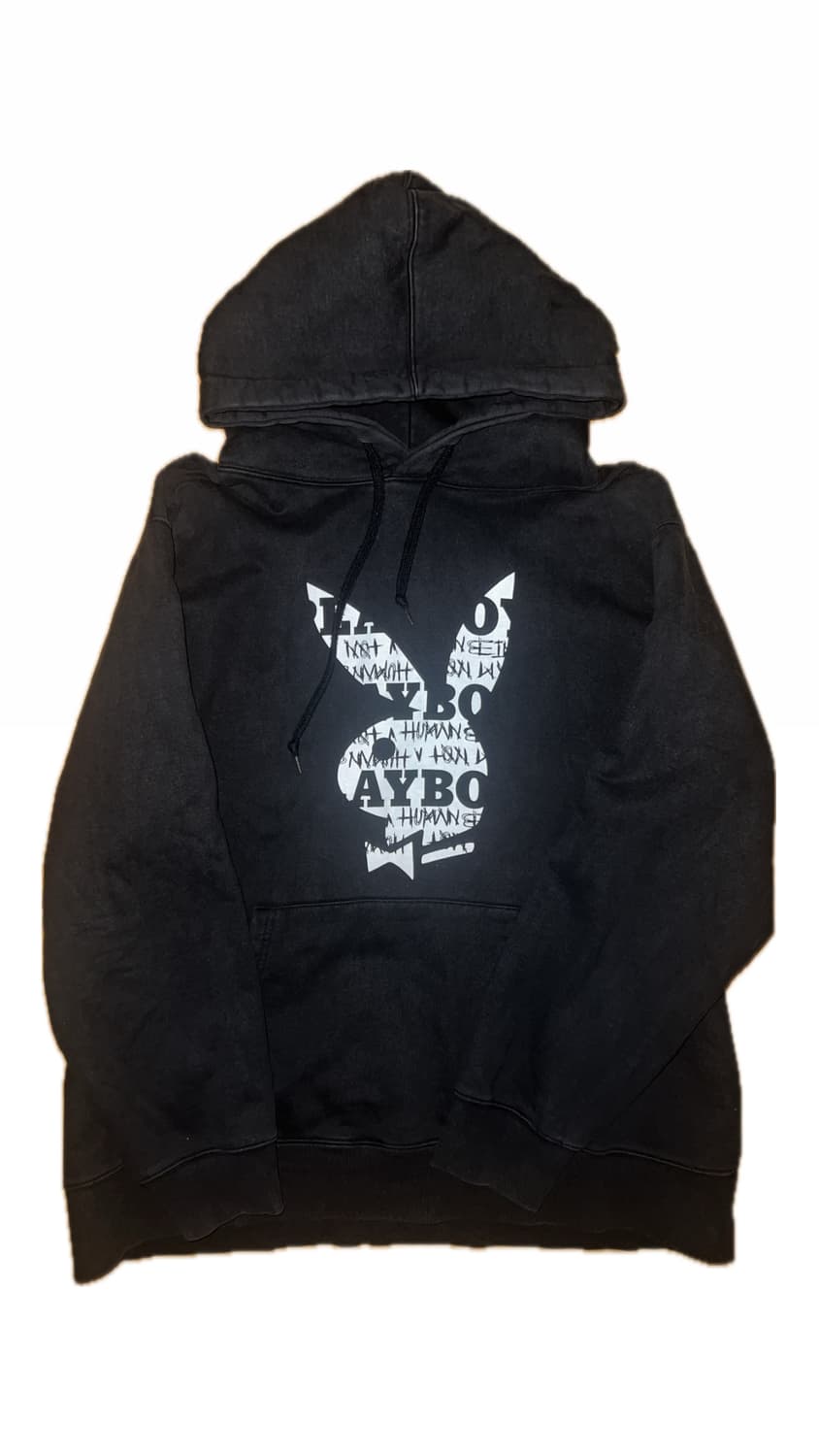 플레이보이 X 아임낫어휴먼비잉 믹스 로고 후드 XL 상품이미지1