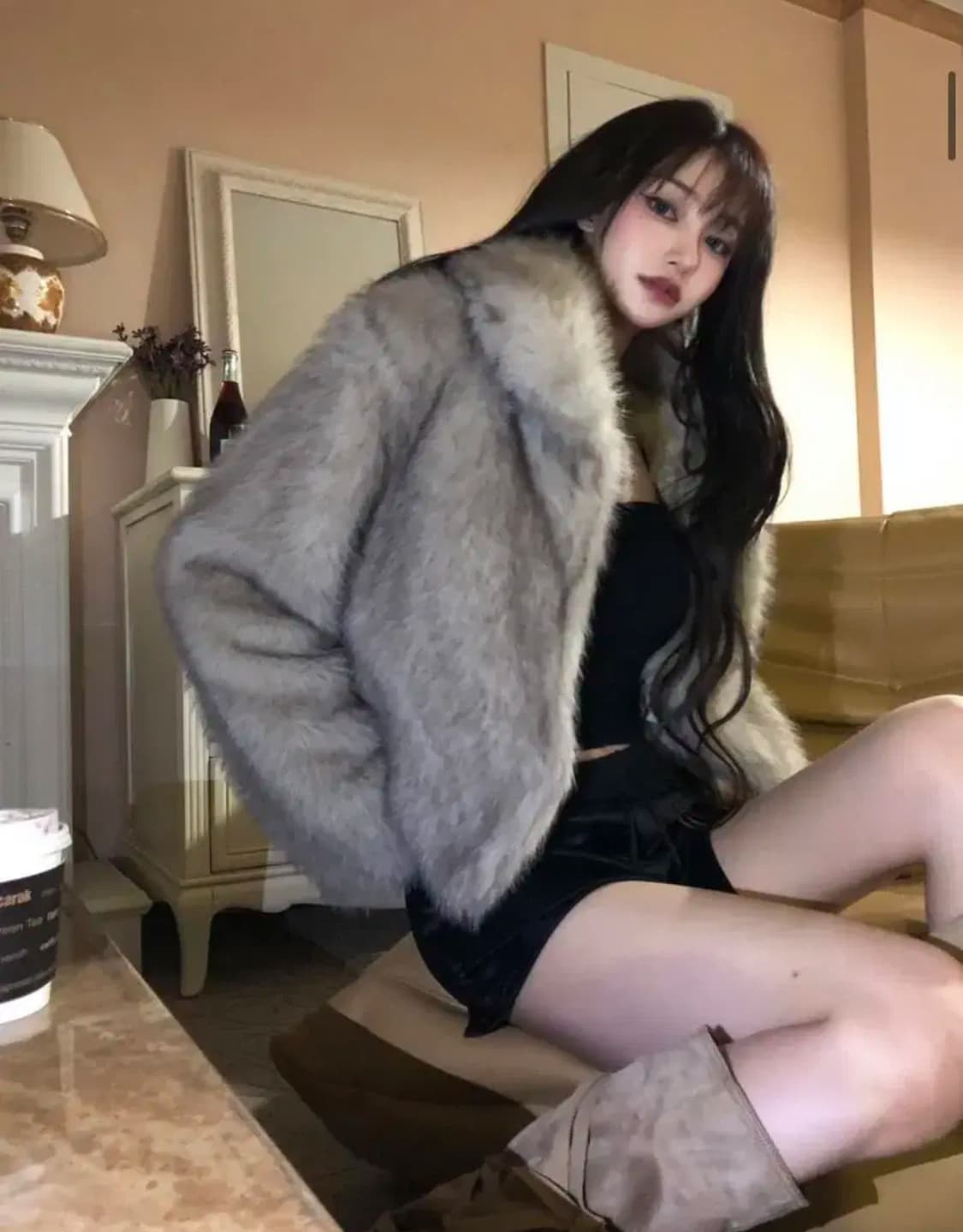 이너뮤트 Fox Fur JK 베이지 폭스 퍼자켓 상품이미지2