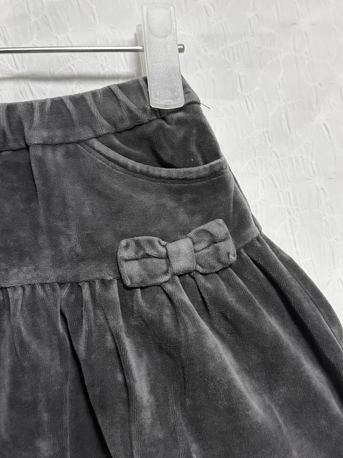 빈티지 갸루 니혼진 벨벳 리본 스커트 상품이미지3