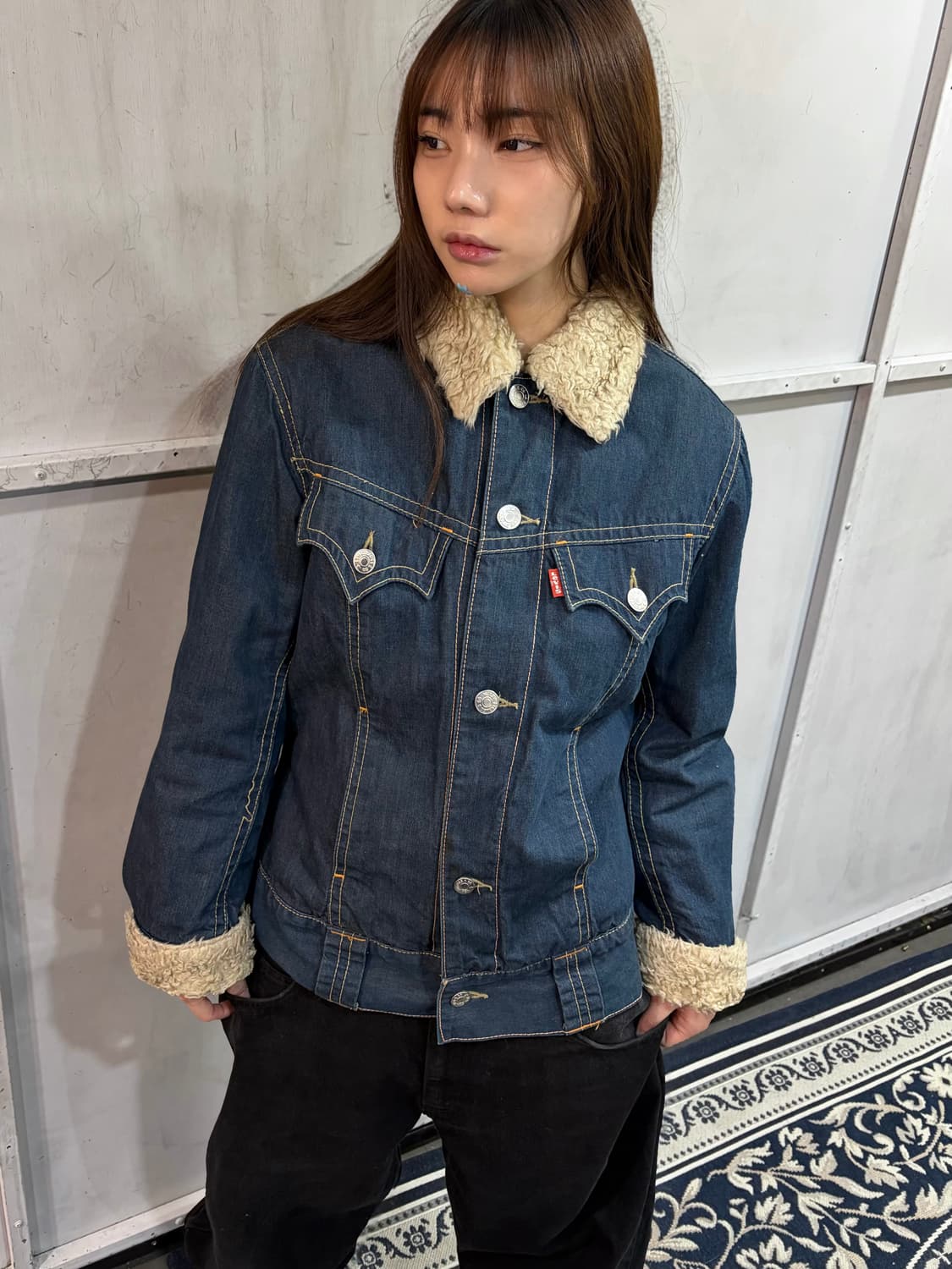 00s LEVIS type-1 sherpa trucker jacket 상품이미지3