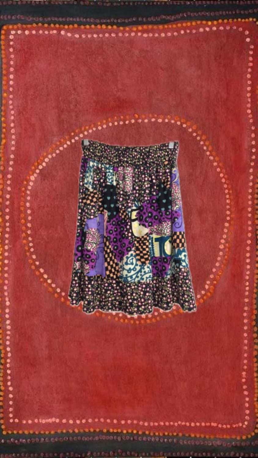 츠모리치사토 빈티지 패치 스커트 상품이미지1