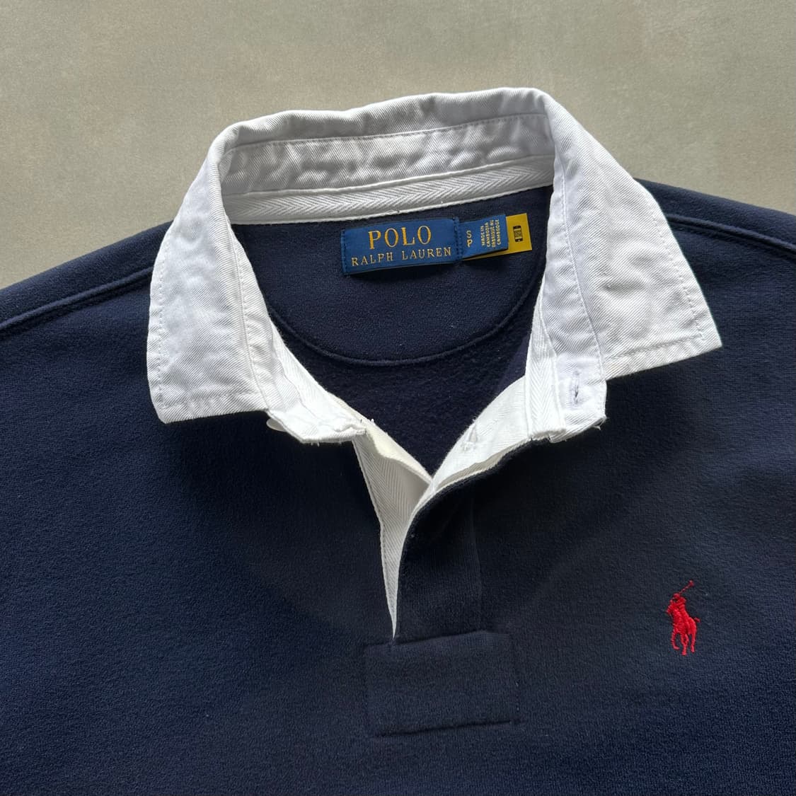 [S]폴로 랄프로렌 후리스 럭비 티셔츠 네이비 상품이미지8