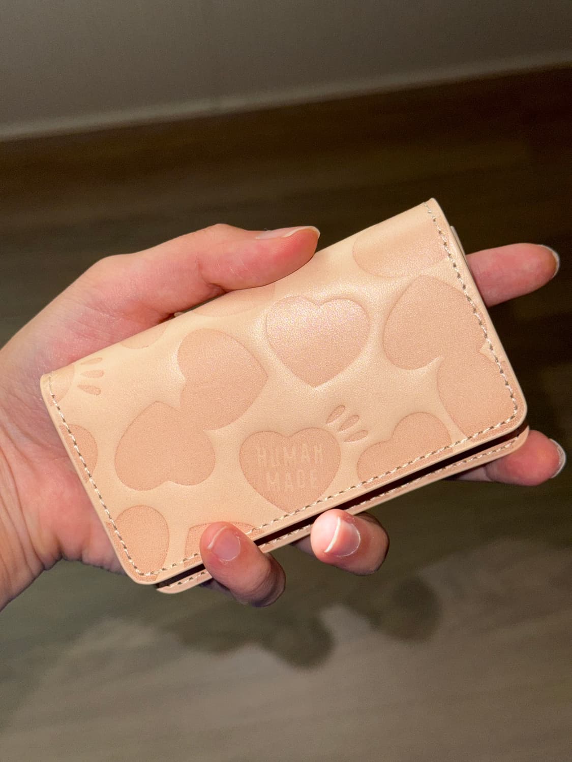 휴먼메이드 레더 카드 베이지 지갑 새상품 상품이미지1