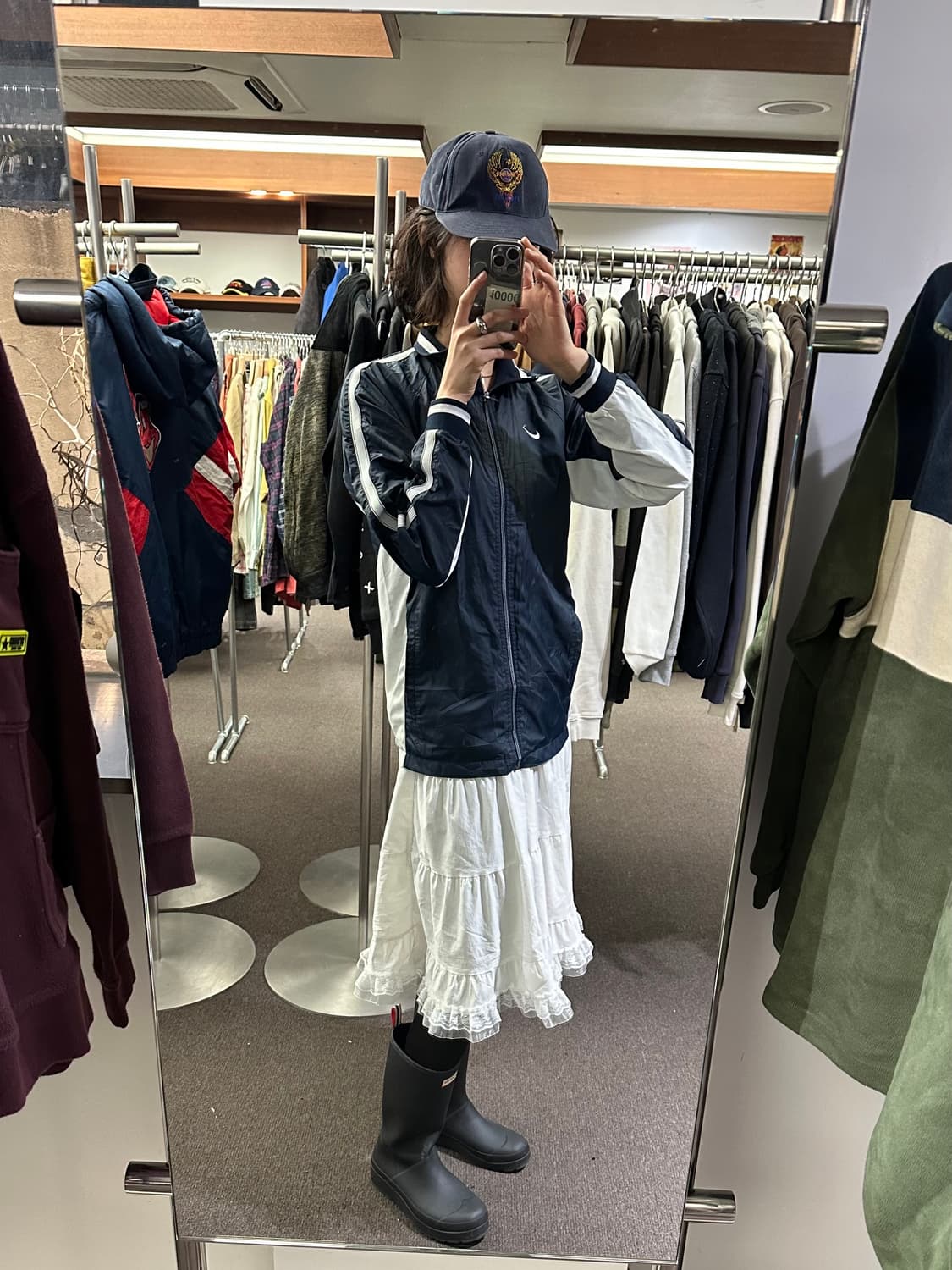 S)Nike 빈티지 네이비 윈드 브레이커 상품이미지1