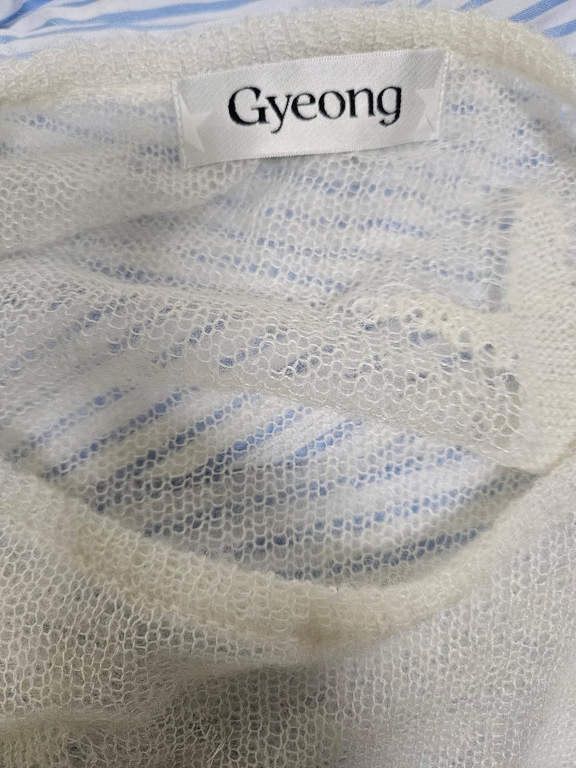 디자이너 브랜드 Gyeong 모헤어 니트 프리사이즈 상품이미지5