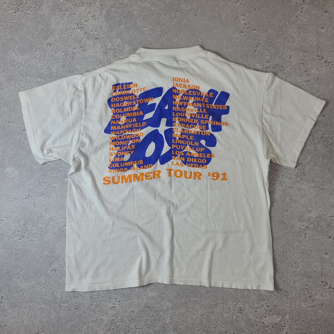 빈티지 비치 보이즈 1991 서머투어 밴드 티셔츠 상품이미지2
