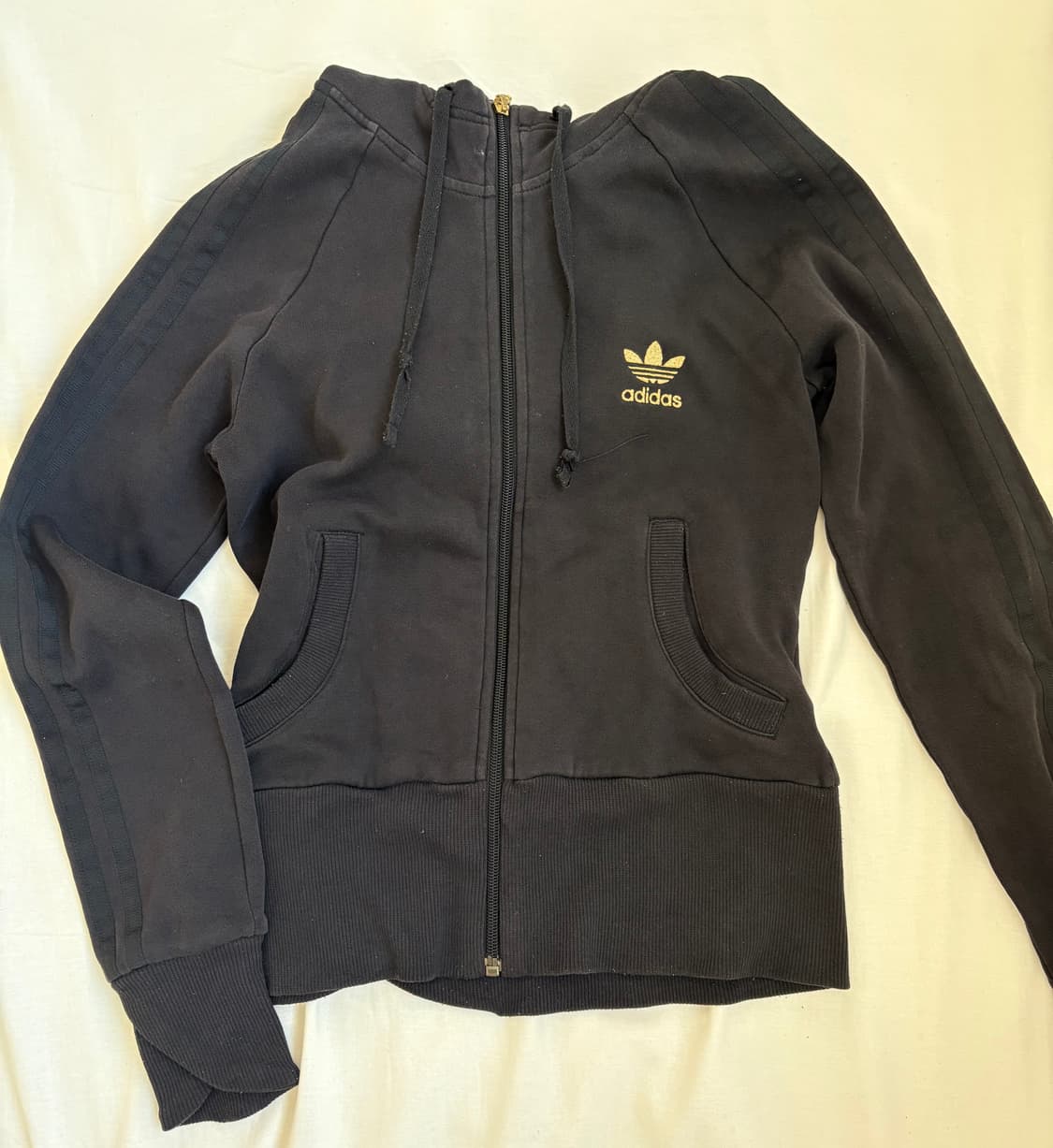 빈티지 아디다스 디테일 차콜 후드집업 상품이미지1