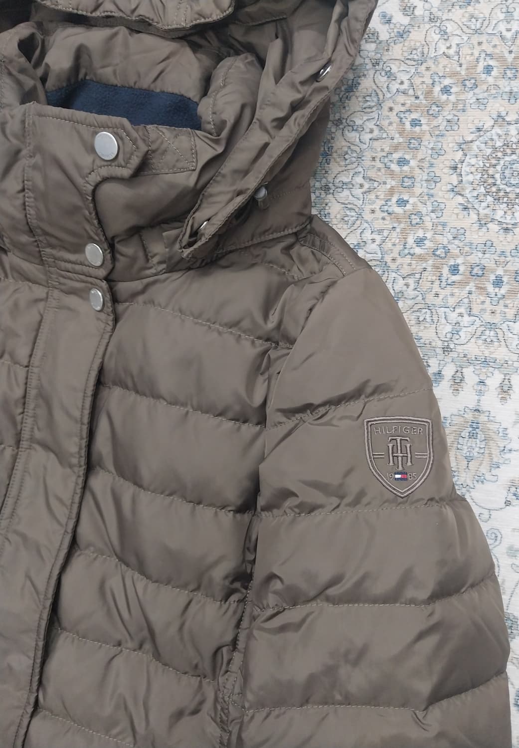 타미힐피거 후드 롱패딩 카키 브라운 S 상품이미지3