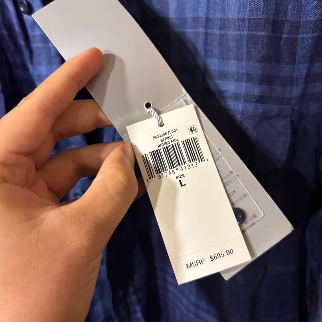 새상품) 랄프로렌 퍼플라벨 25 S/S 플레드 린넨 셔츠  상품이미지4