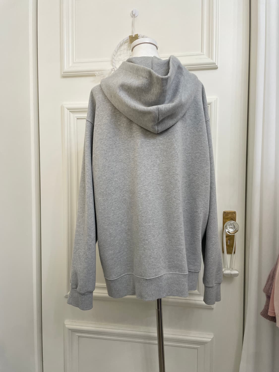 LEE gray basic long over hoode-zip 상품이미지3