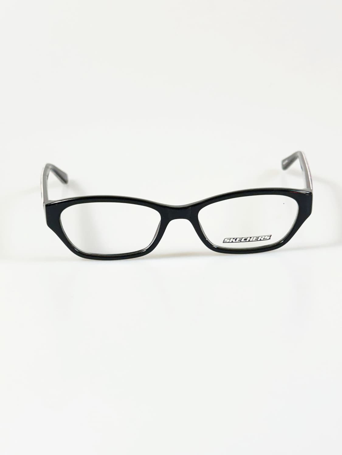 SKECHERS 블랙 스퀘어 뿔테 프레임 빈티지 안경 상품이미지2